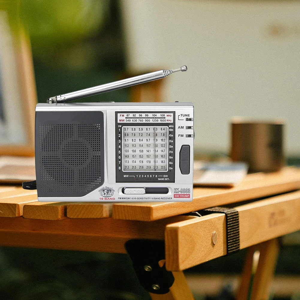 Hot Sales Classic Portable Full Band For AM FM SW Pointer Radio Silver Version For Elderly Use Speaker Portable Practical Radio
