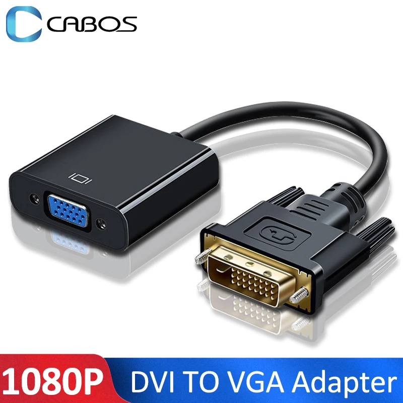 Cavo adattatore HD 1080P DVI maschio a VGA femmina per PC Laptop proiettore Monitor DVI-D convertitore cavo da 24 + 1 a VGA compatibile 24 + 5