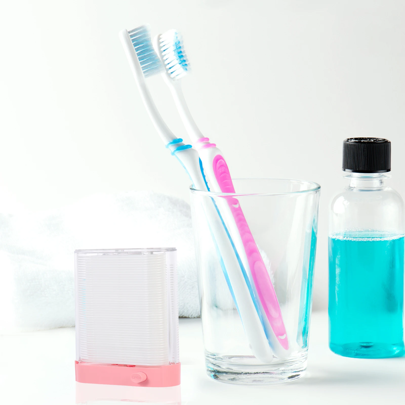 

2 Boxes Plastic Floss Picks Ergonomic Handle Automatic Floss Dispensers Teeth Cleaning Flosses Practical Convenient