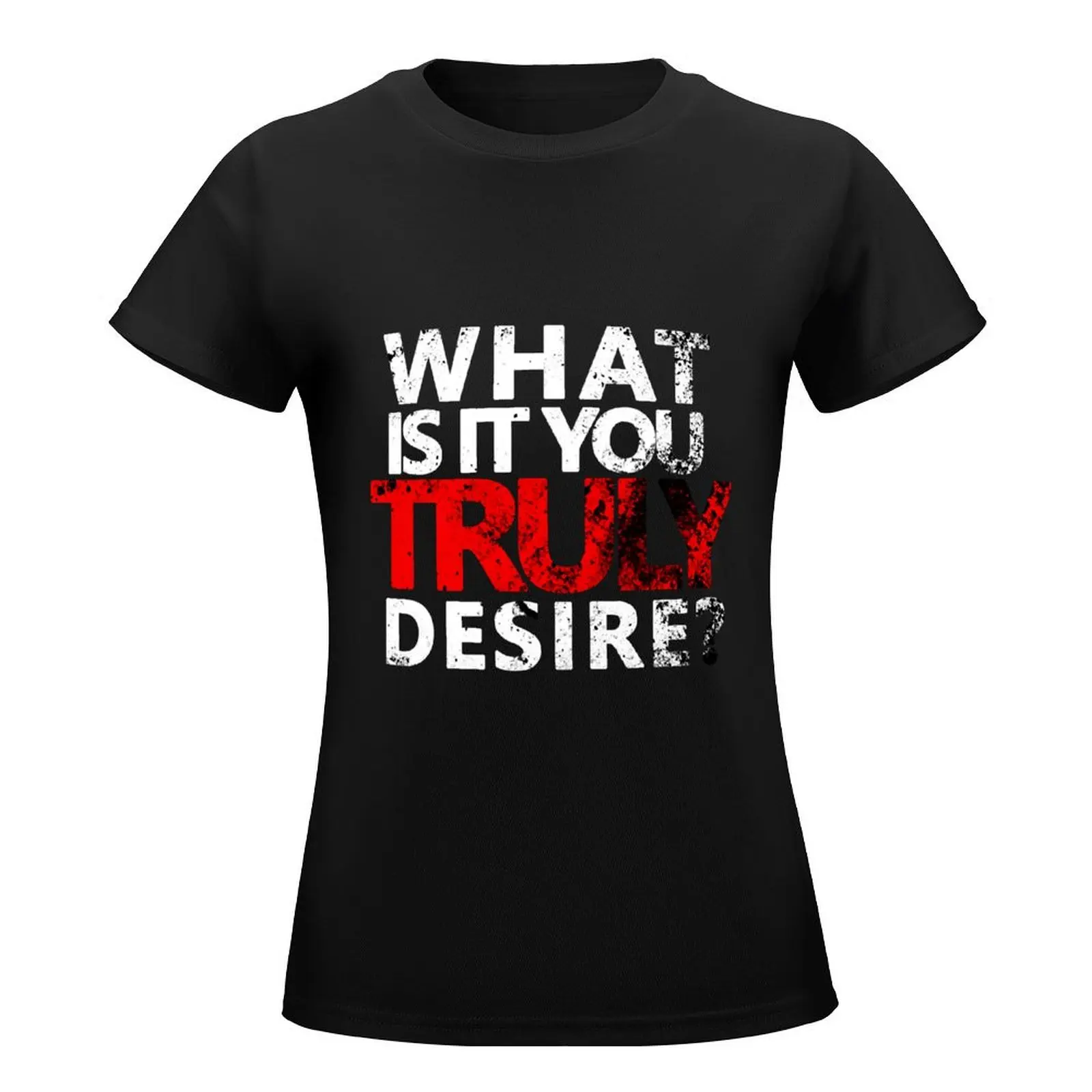 What is it you truly desire Lucifer morningstar s5 T-Shirt plus size tops sweat oversized fashion woman blouse 2024