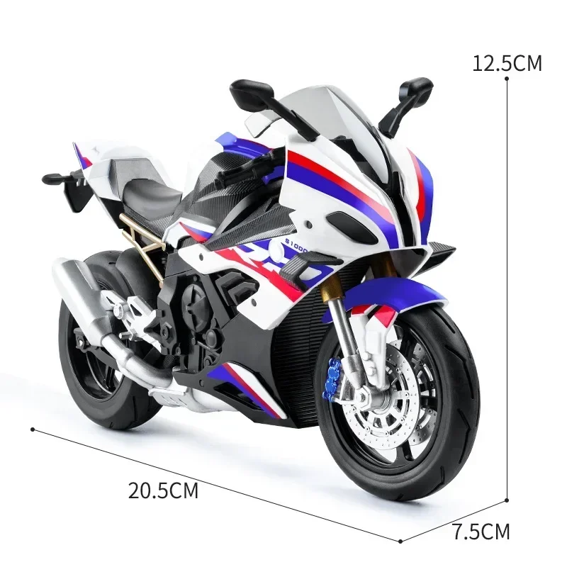 1:10 S1000RR Motorradmodell aus Legierung, Druckguss-Motorradzubehör, Dekorationen, Weihnachtsgeschenke, Spielzeug