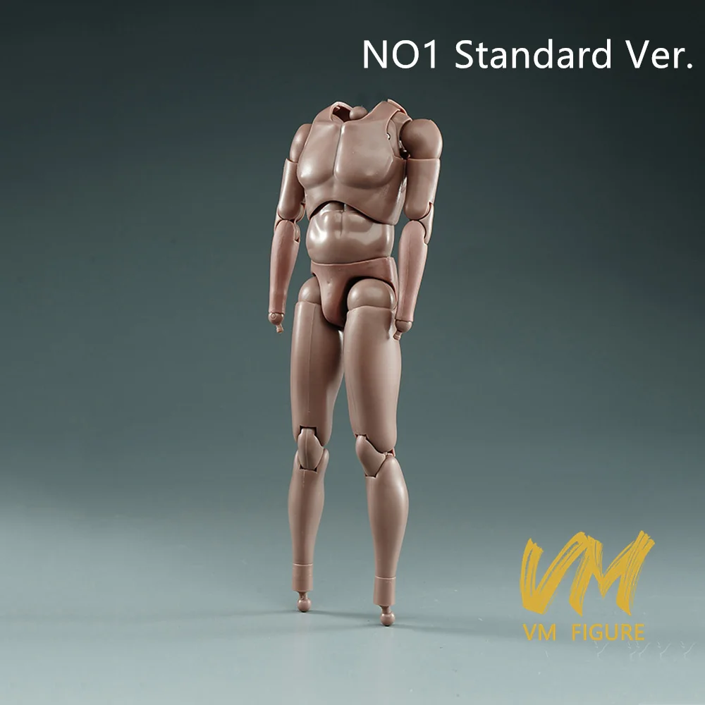 1/6 Scale Male Flexible Joint Body Wheat Muscle Standard Height-increasing Thick Arms 12'' Soldier Action Figure Body Dolls Toys
