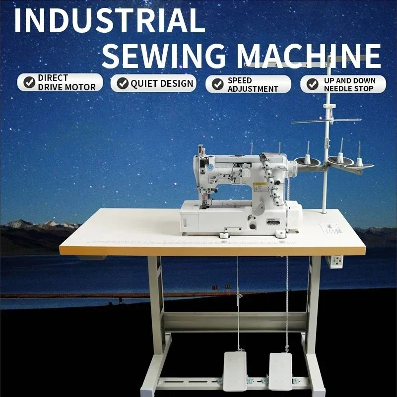 BT-500D Big Square Head Three Needle Five Thread Interlock Sewing Machine Industrial Sewing Machine
