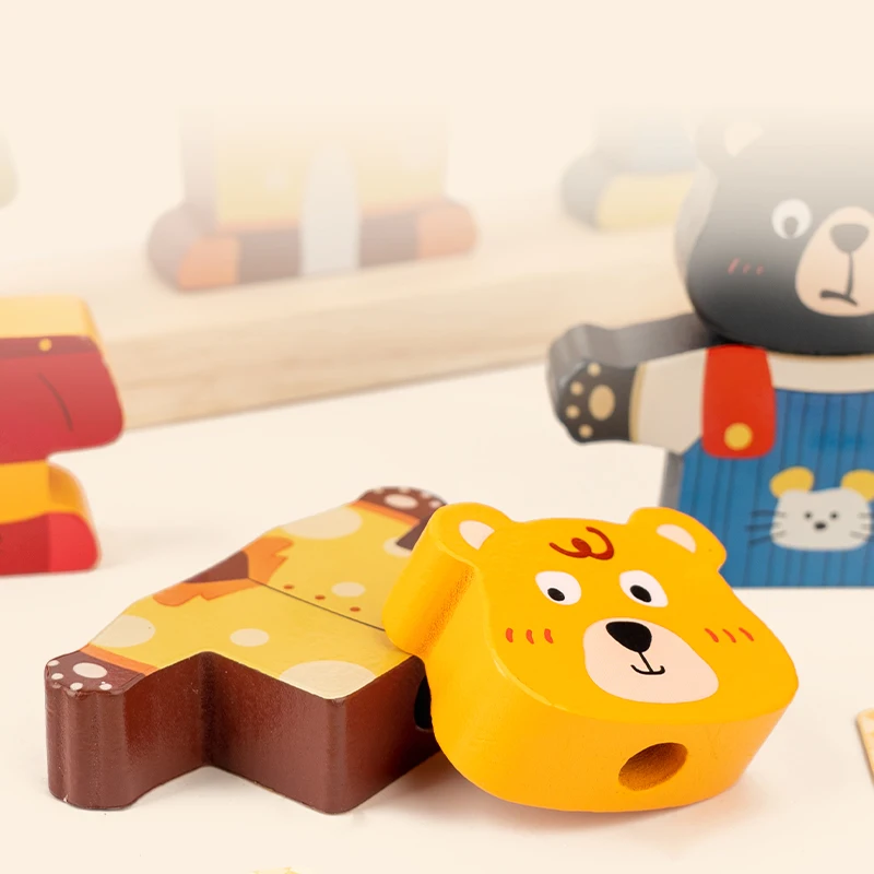 Stroje zwierząt dla dzieci, dekoracje do domu, dopasowywanie, składanie, układanie w stosy, muzyka, klocki konstrukcyjne, edukacja wczesnoszkolna i puzzle