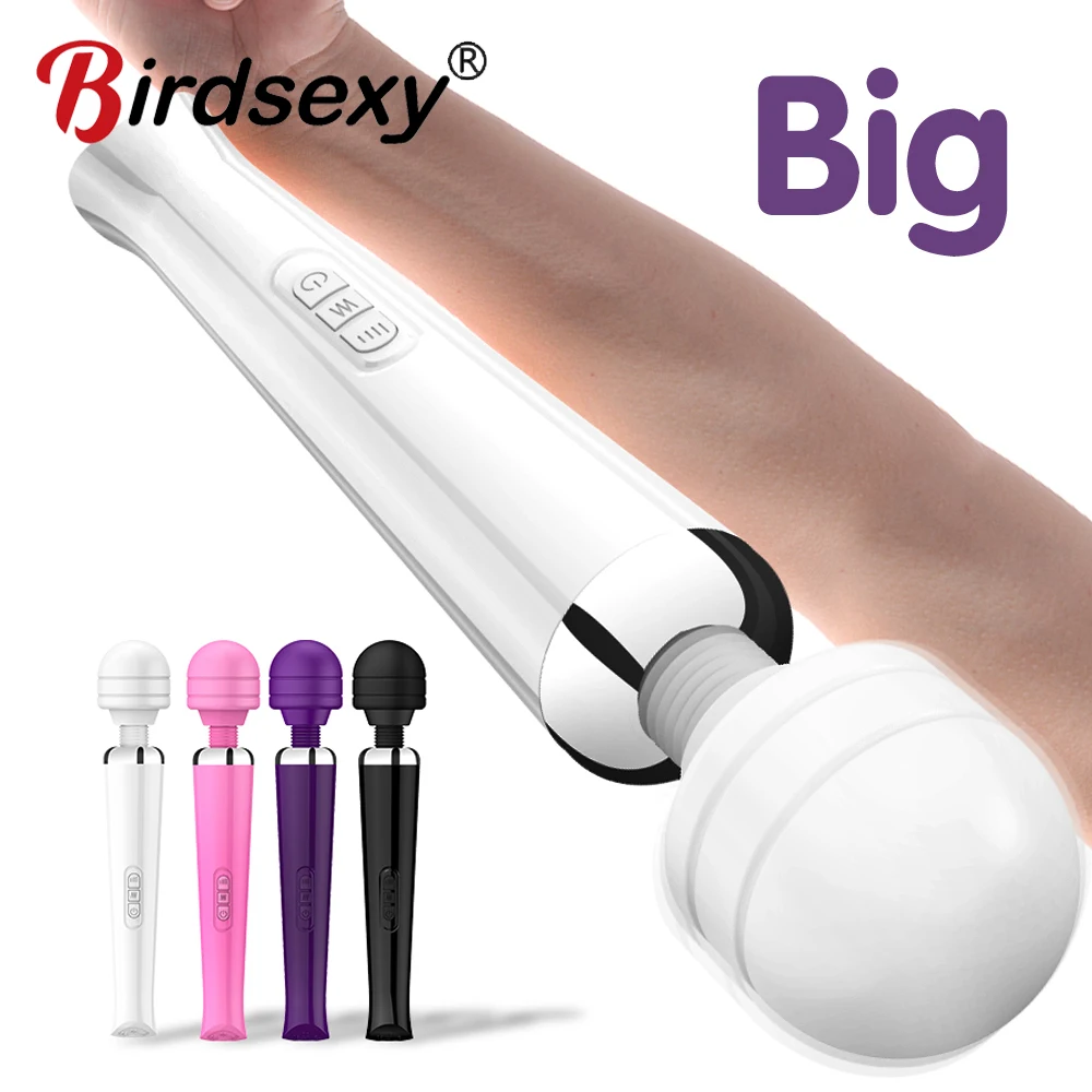 Powerful Magic Wand Vibrator for Women Big AV Body Massager G Spot Clitoris Stimulator USB Charging Adult Sex Toys for Woman