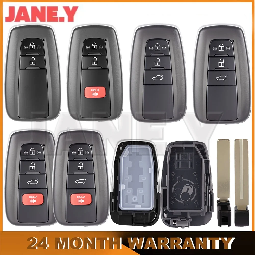 Car Key Shell Smart Key Case For Toyota Corolla Highlander RAV4 Camry 2/3/4 Buttons Remote Car Key Fob Shell 2000 231451-2000