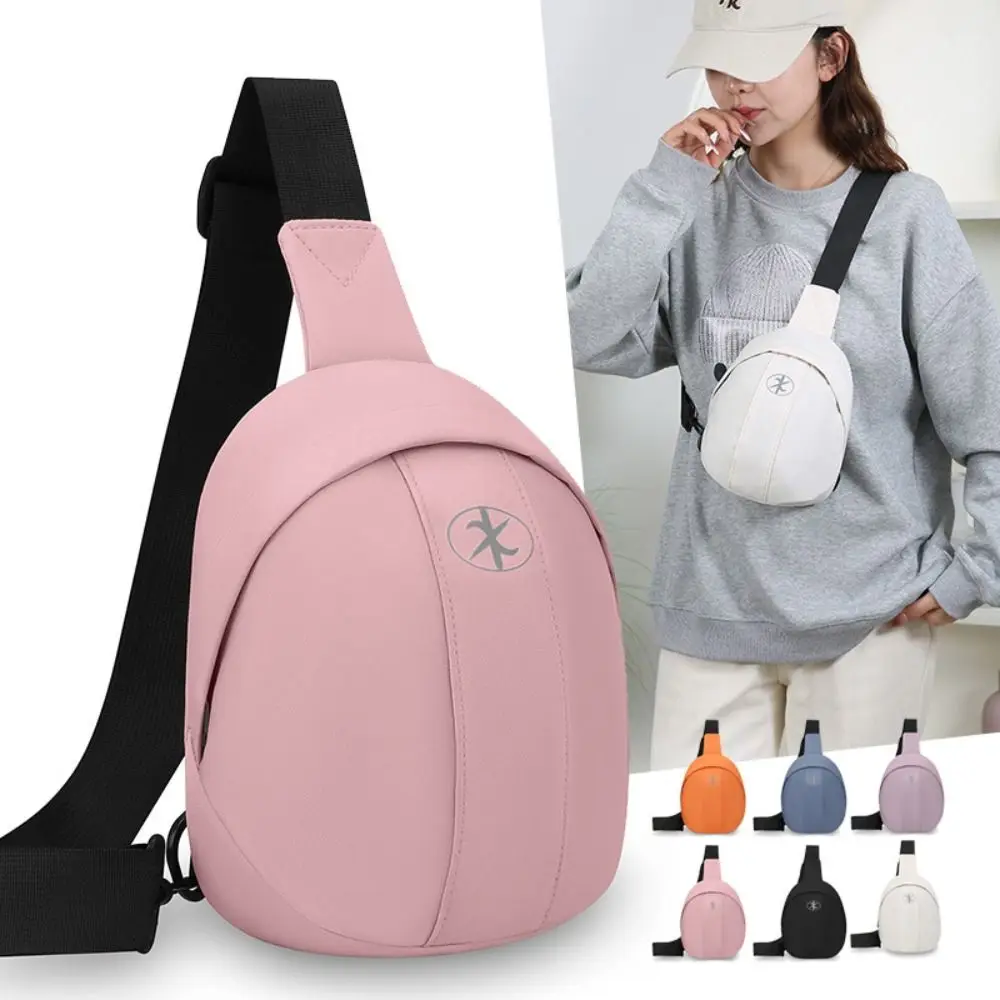 New Nylon Waist Bag Solid Color All-match Shoulder Crossbody Bag Belt Bag Women Men