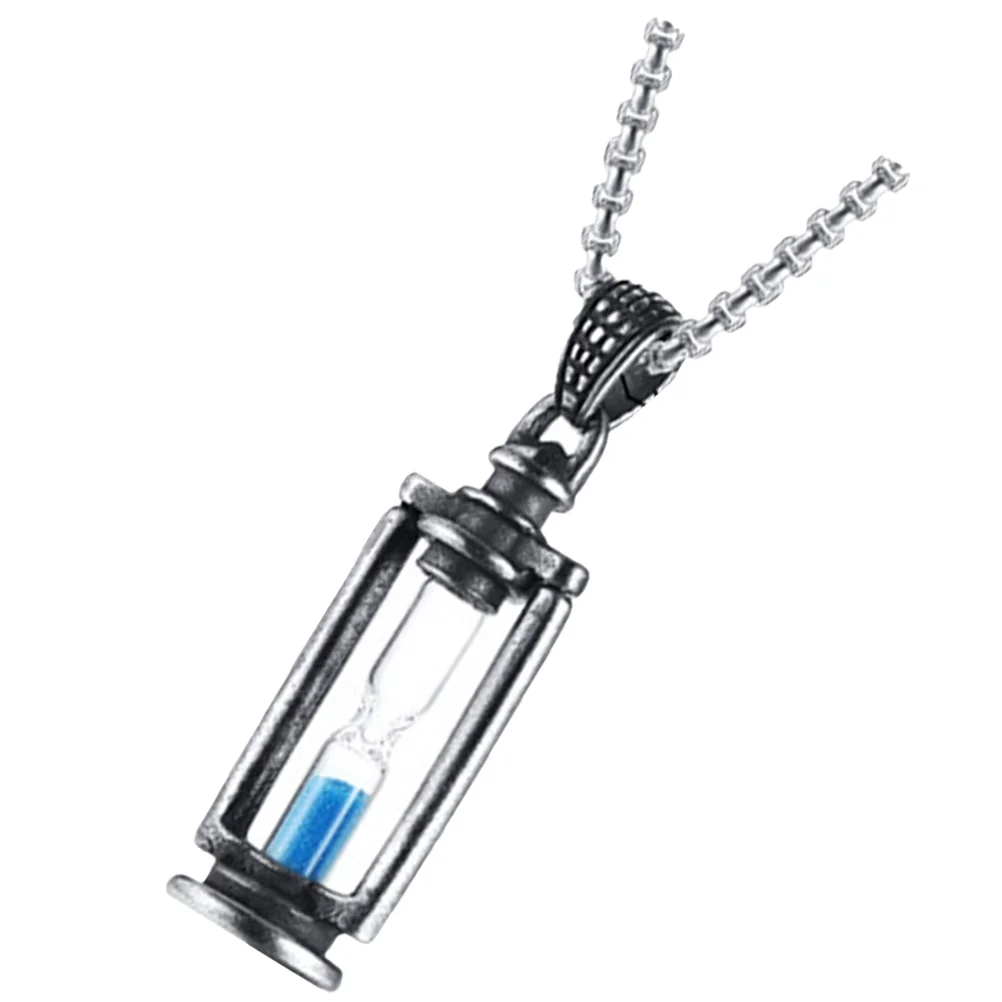 

Hourglass Necklace Necklaces for Men Sandglass Timer Pendant Vintage Jewelry Man