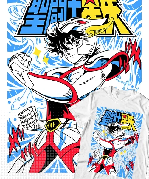 

Camiseta unisex Caballeros del Zodiaco Seiya de Pegaso Cotton anime T-shirt