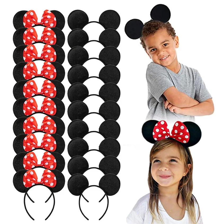 Mickey Ear Headband Hair Ornament Mickey Mouse Headband Minnie Bow Korean Headband Headband Clip