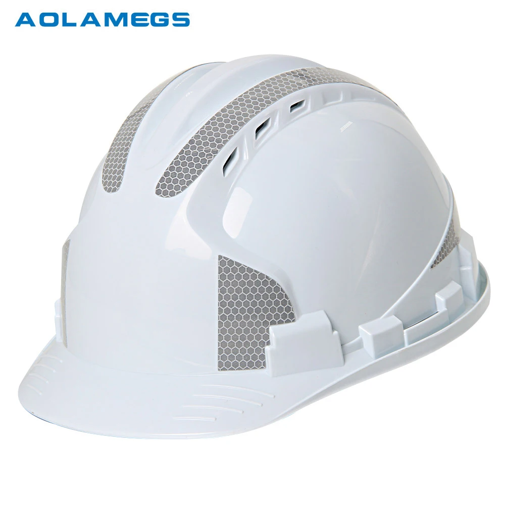 Construction Safety Helmet Thicken ABS Breathable Hard Hat With Reflective Stickers Protective Helmet for Engineer Workplace Hat