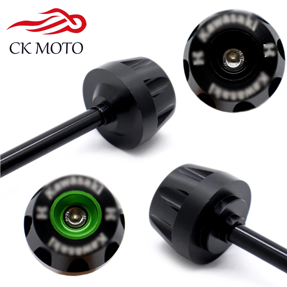 Motorcycle Front Axle Fork Crash Slider For KAWASAKI Z650 ZX6R NINJA 650/1000 Z1000SX Versys 650 Accessories Wheel Protector Pad