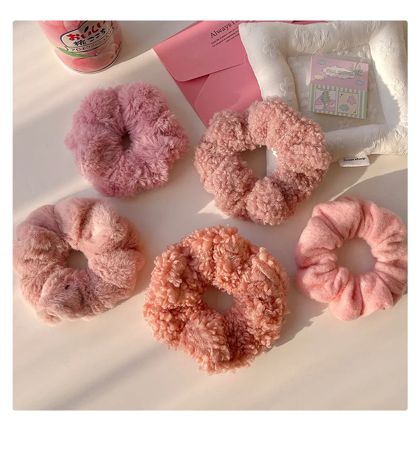 2026 Neue Frühling-Sommer Rosa Haargummis mit Hoher Elastizität, Schonende Haarbänder für Frauen und Mädchen, Koreanische Mode-Accessoires – Detail 9