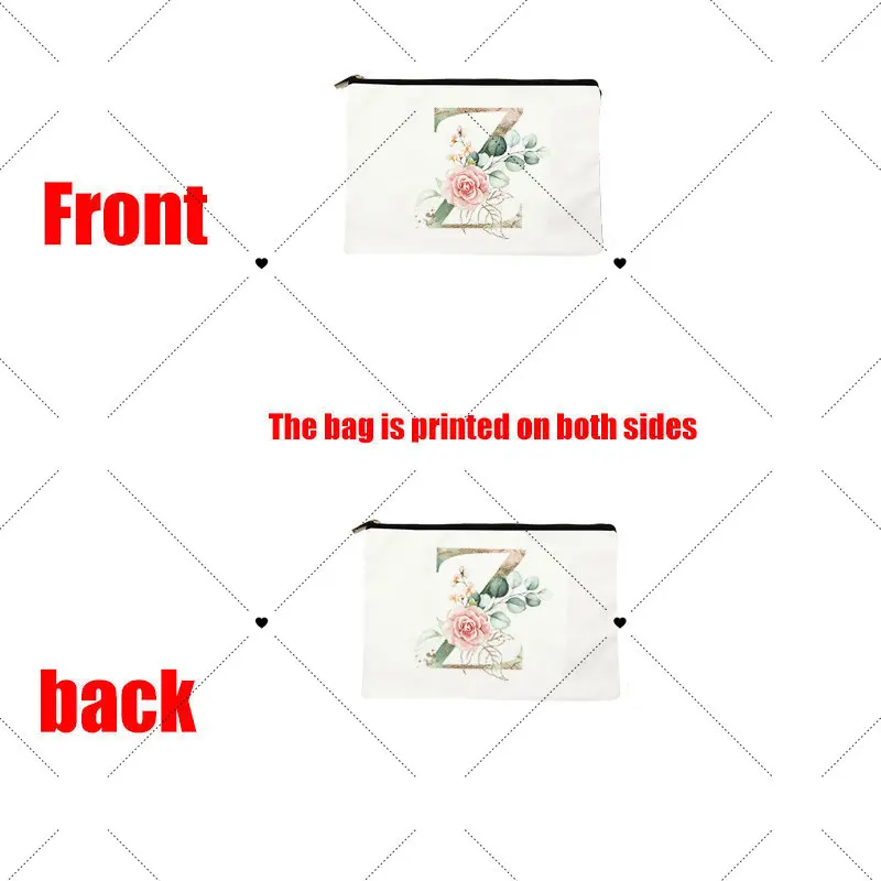 Fully Printed Mushroom Printed Paper Bags Fashionable Makeup Bag Beauty Travel Rectangular  Convenient for Women To Organize