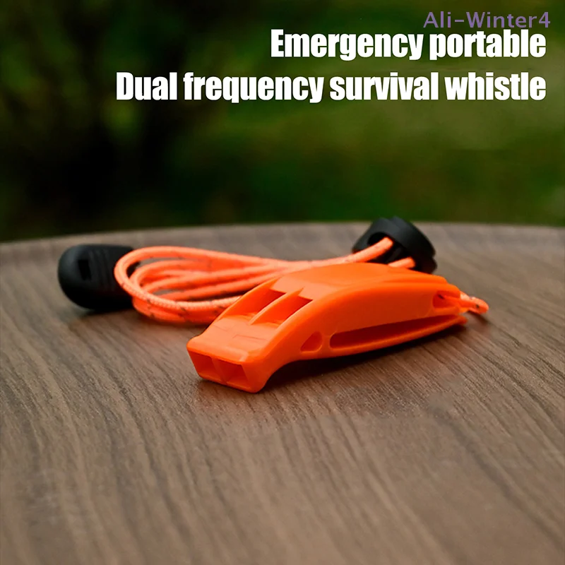 

【Winter4】Спортивный аварийный свисток с двойной трубкой, свисток для выживания на природе, сигнальный свисток для безопасности, громкий свисток для походов, спасения и плавания