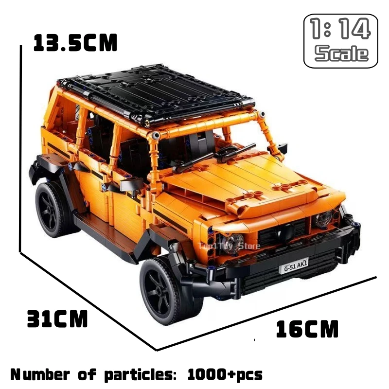 التقنية 1:14 المهنية خط الطرق الوعرة سيارة بنة G500 SUV البناء الطوب مركبة لعبة مجسمة هدية للطفل الكبار