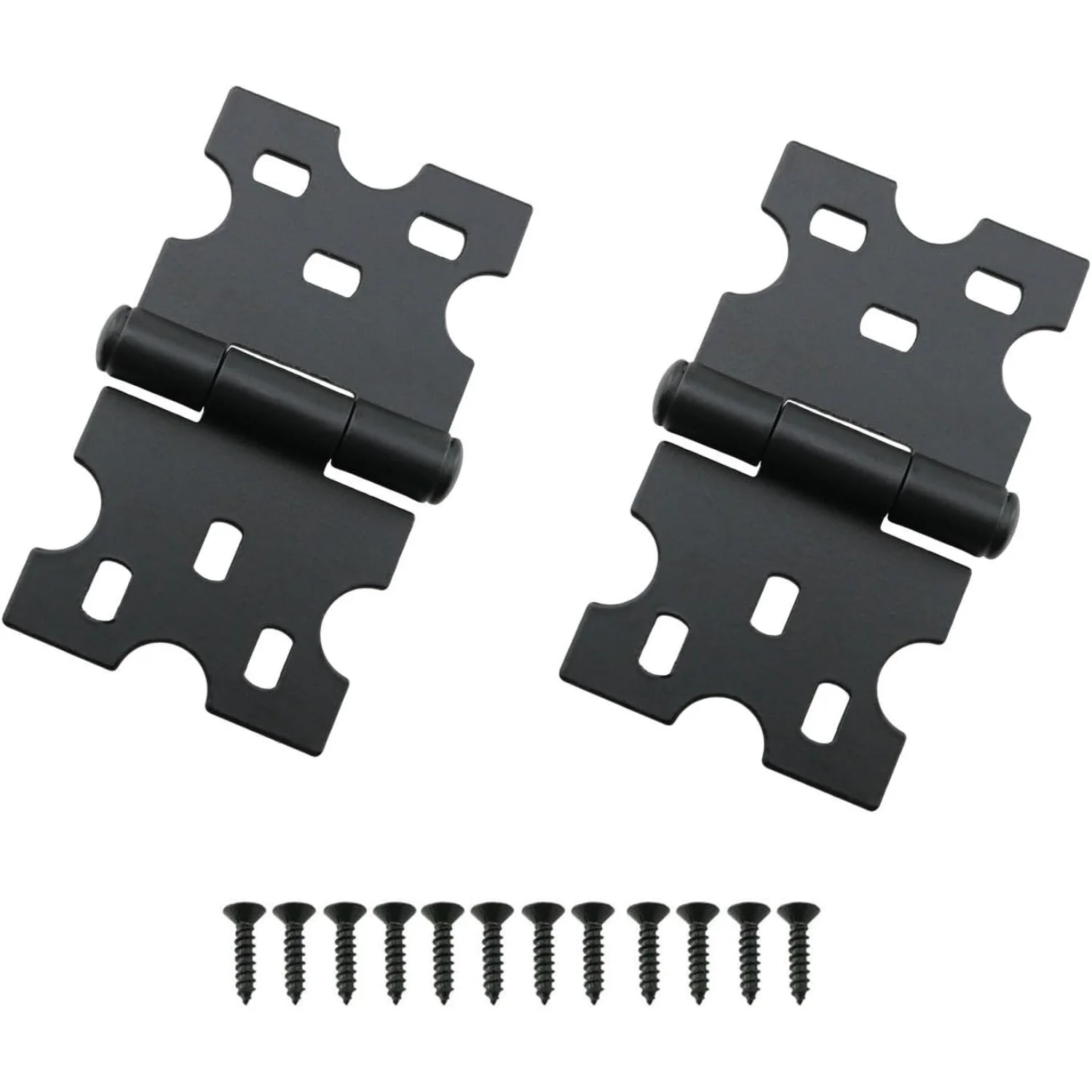 2pcs  Flat Hinges with Screws Flush  Cabinet  Hardware