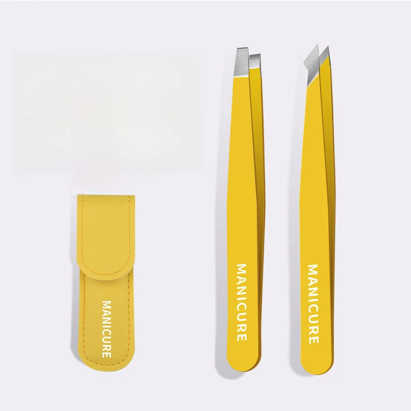 الفولاذ المقاوم للصدأ الحاجب الملقط أداة إزالة الشعر للحواجب سهلة تشكيل شعر الوجه نتف وتطبيق رمش