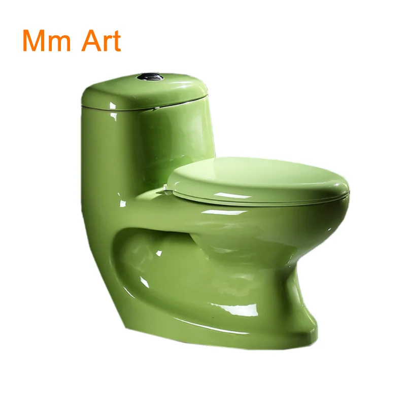 

Colorful bathroom wc ceramic new Washdown one piece green color toilet