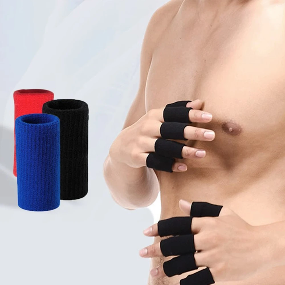 

Outdoor Sports Finger Cots 10Pcs Comfortable Finger Brace Splint Sleeve Thumb Support Protector Elastic Breathable Stabilizers