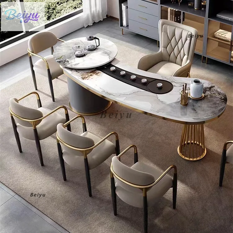 

Легкая роскошная современная простота, элитный художественный смысл, роскошный чайный столик из каменной плиты, итальянская интегрированная комбинация, Интернет-знаменитости