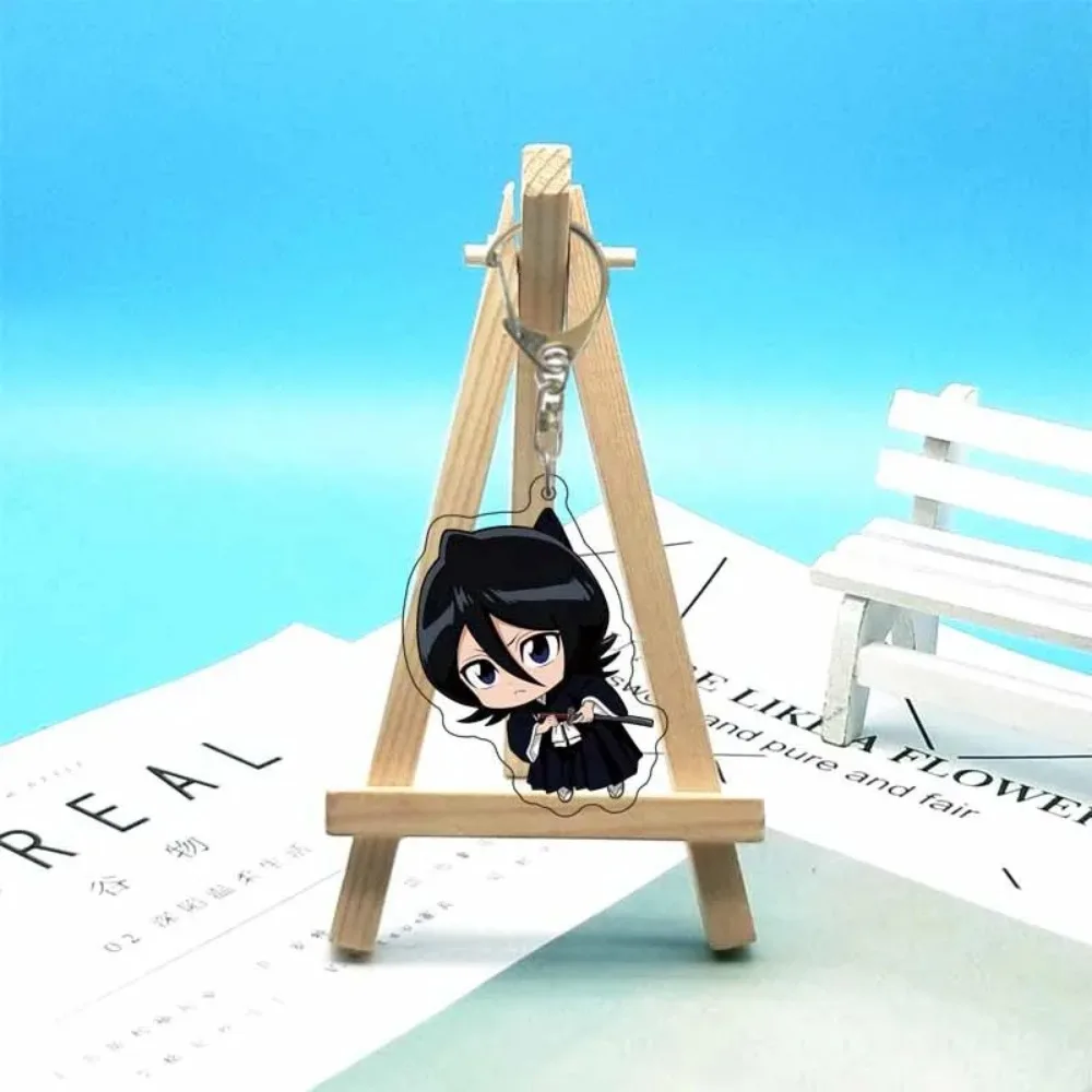 

Diy Custom Bleach Kurosaki Ichigo Figure Q Version Acrylic Keychain Fashion Trend Jewelry Cute Cartoons Backpack Pendant Gifts