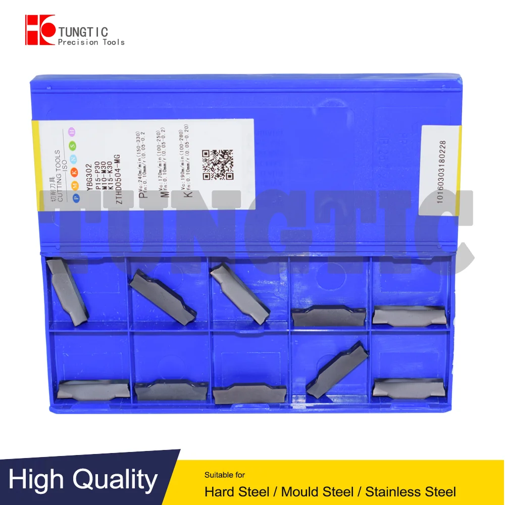 

ZTHD0504-MG YBG302 ZTHD 0504 MG Parting Grooving Turning Inserts Lathe Tools Machining Metal