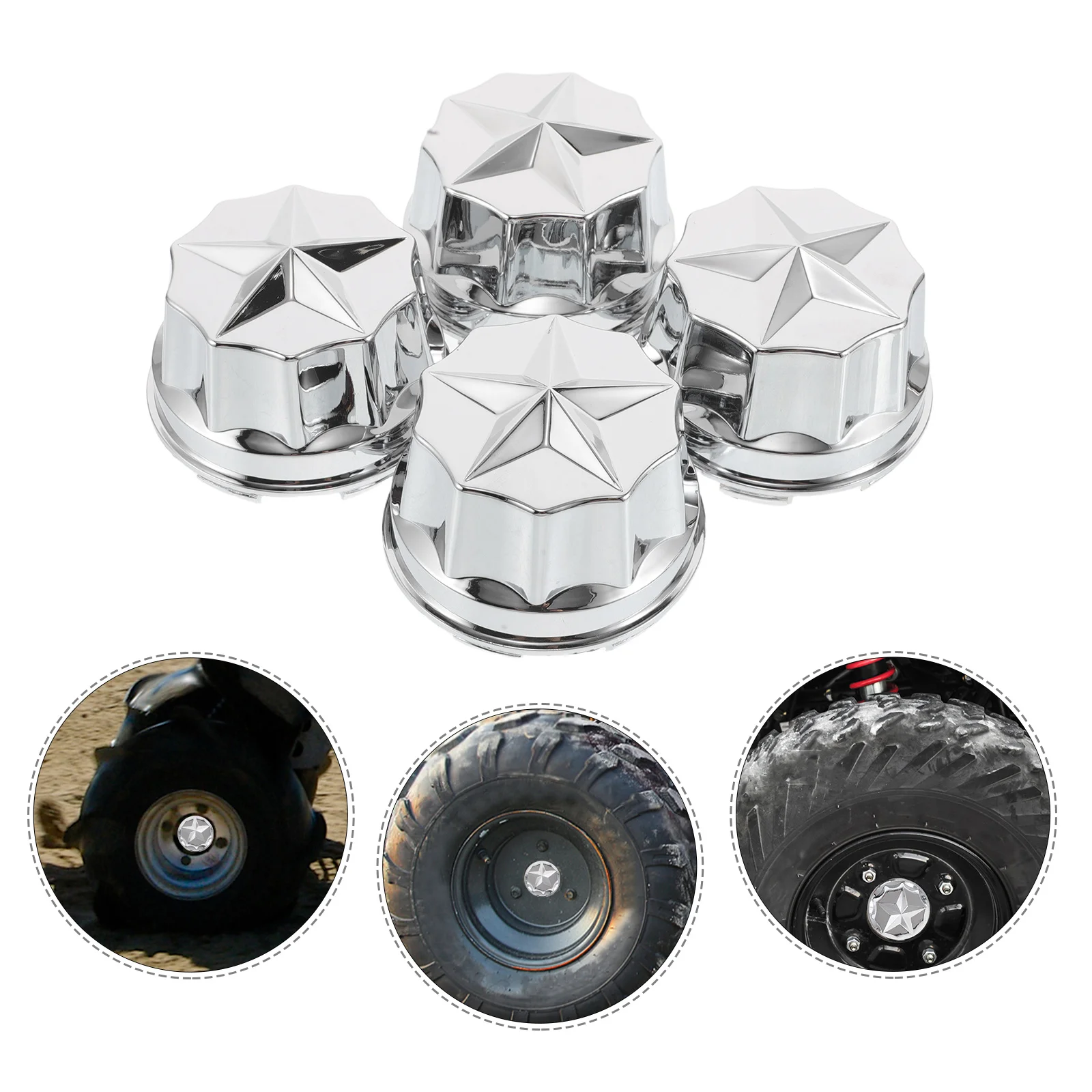 

4Pcs Go Hub Covers Nut Axle Plastic Rim Caps Atv Utv Drift Car Golf Cart Replacement Sport Wheel Center Cap