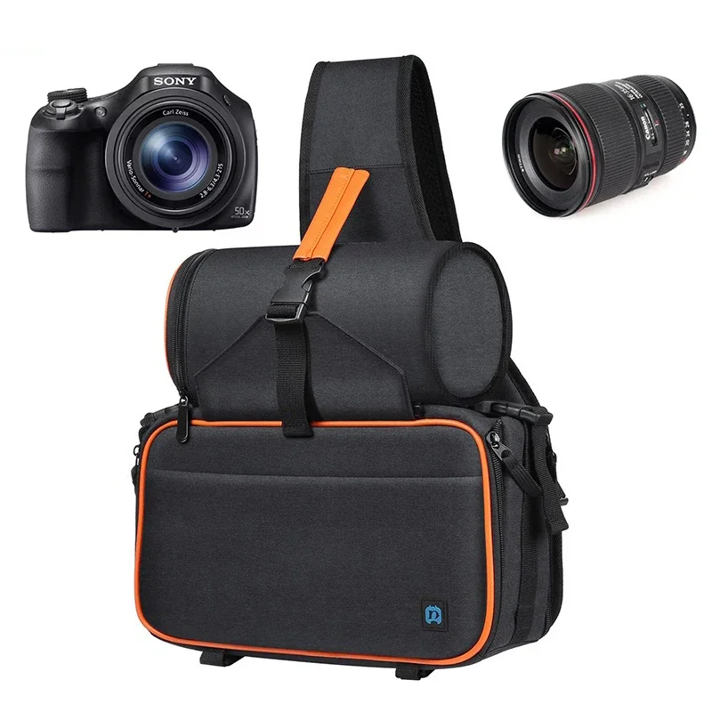 Profession Shoulder Photography Bag DSLR Camera & Accessories Storage Bag +Removable Lens Bag Waterproof Triangle Style Bag