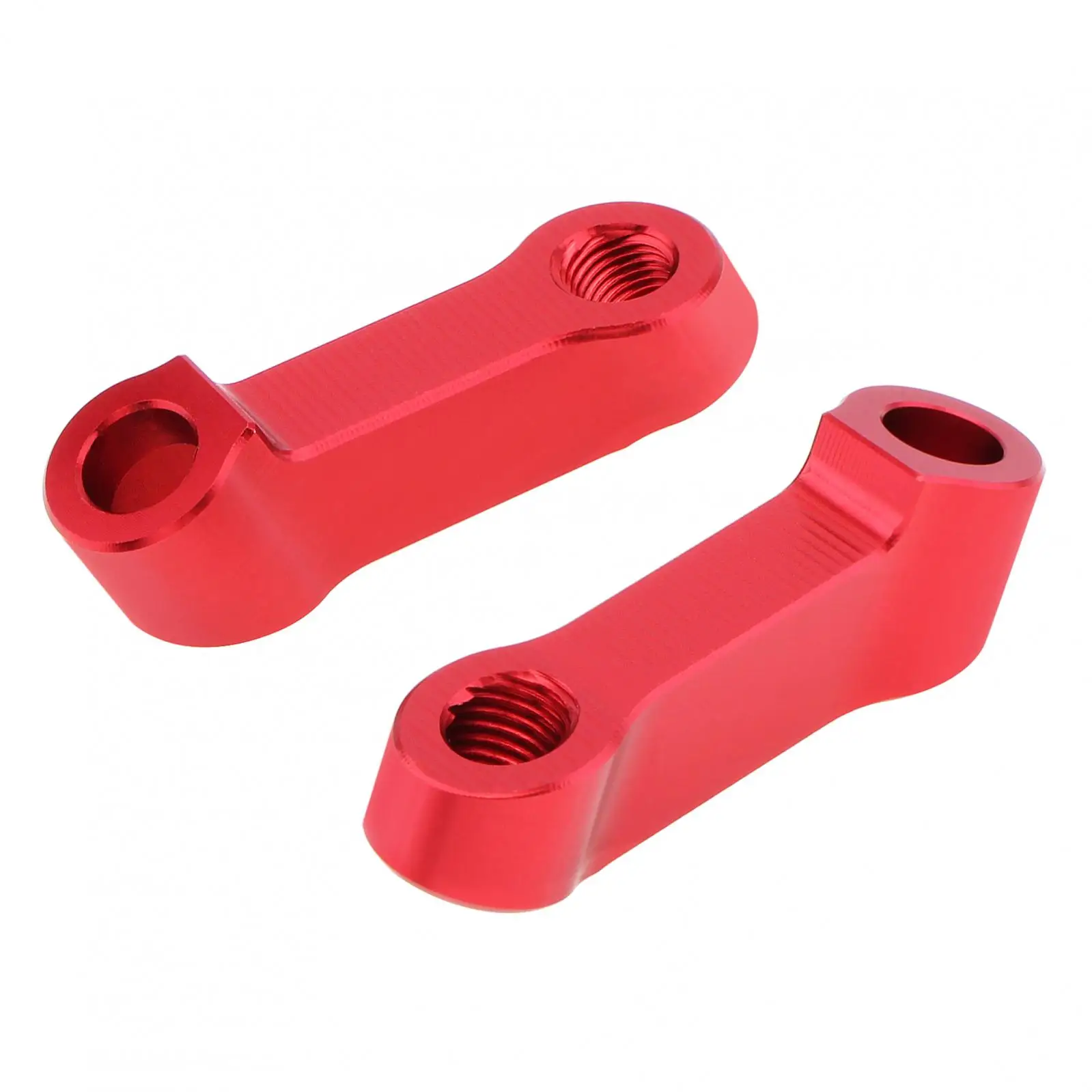 2Pieces 10mm Motorcycle Rearview Mirror Extension Riser Extend Adapter, Aluminum Alloy Expansion Mounting Bracket