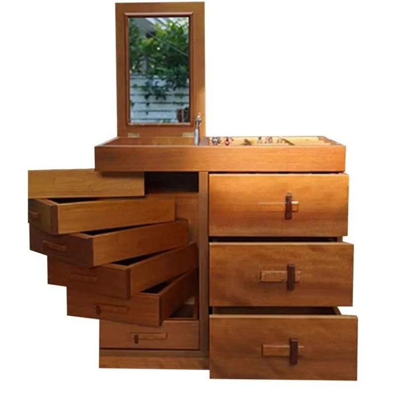 

Painting utensils storage cabinet Multifunctional cosmetics storage cabinet Retro style Multi-layer storage