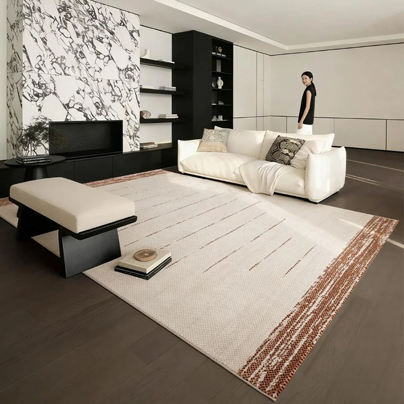 2026 New Vintage Chinese Style Living Room Bedroom Carpet No Glue Easy to Clean Rug Modern Simple Home Decor Cloakroom Rug Large