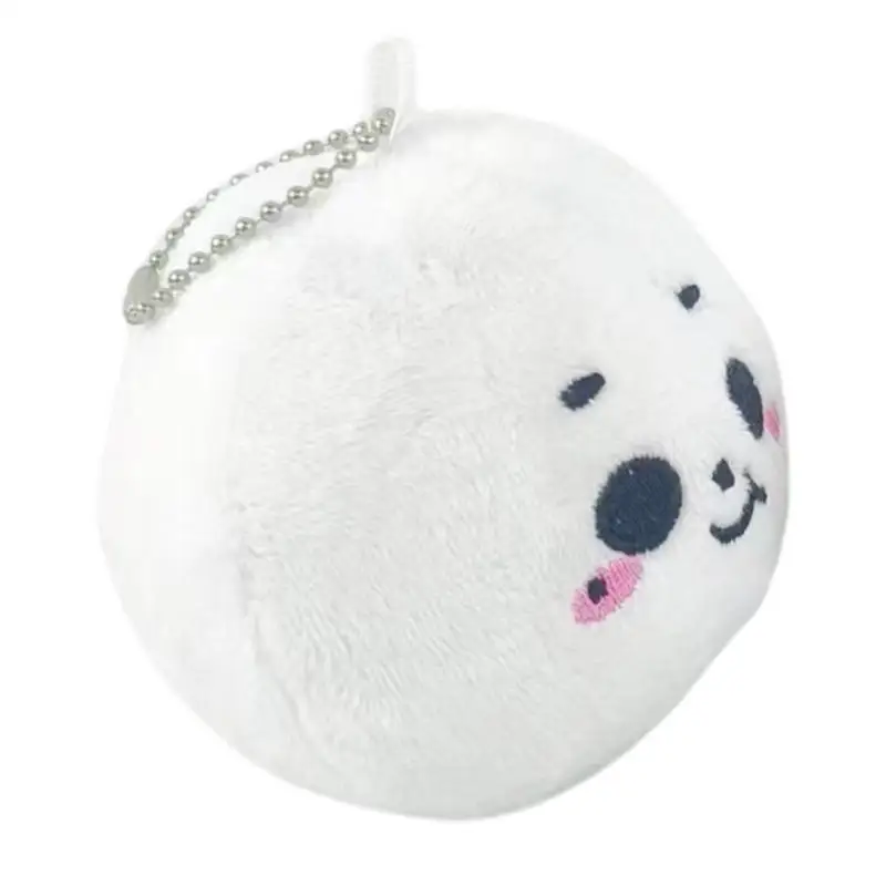 Steamed Bun Plush Ornament Stuffed Pendant Plush Steamed Bun Charm Car Rearview Mirror Decor Phone Case Adornment For School Bag