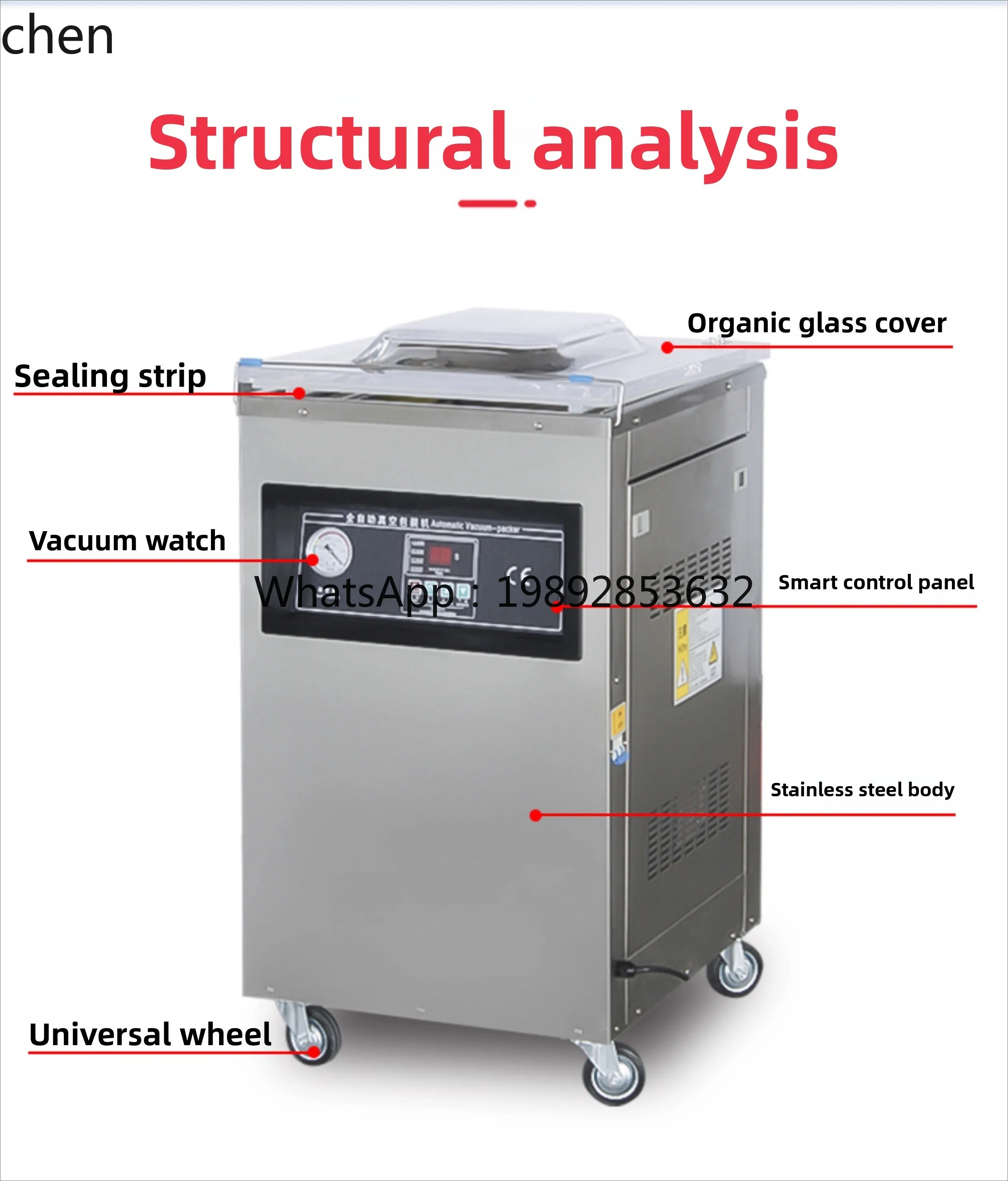 Vacuum Machine Food Packaging Machine Automatic Commercial Wet and Dry Plastic Sealing Packaging and Sealing Machine