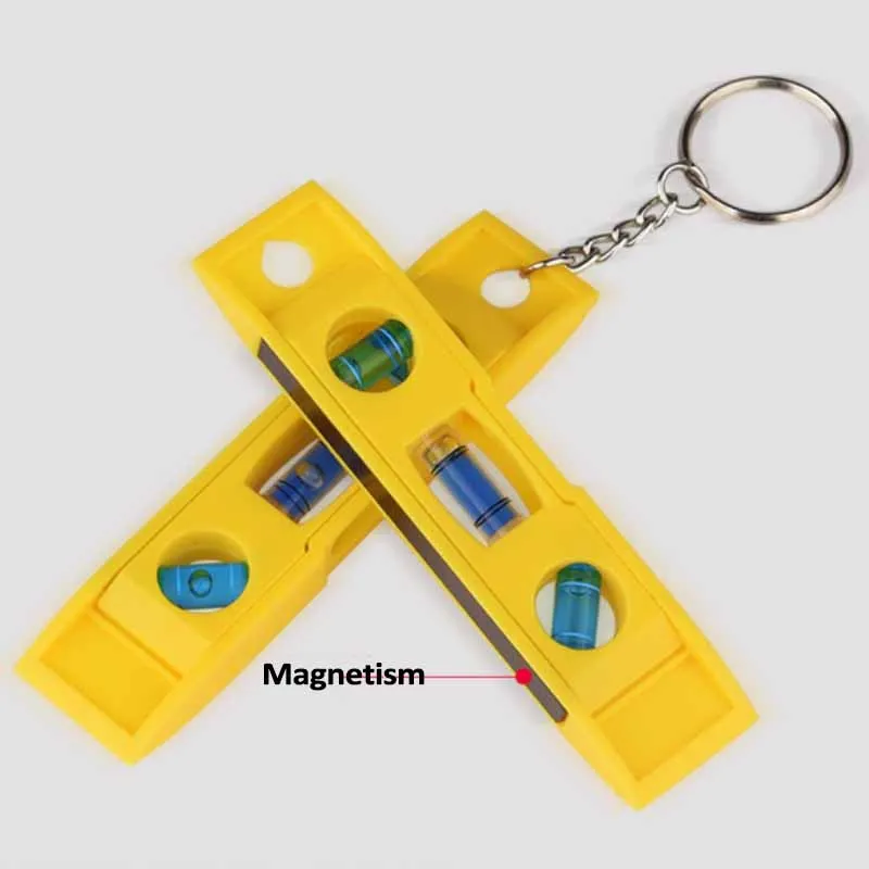 

Mini 3 Bubble Level With Keychain Magnetic Gradienter Levels Measuring Portable For Household Appliance Installation Tool