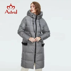 Astrid 2022 Winter Nieuwe Aankomst Down Jas Vrouwen Losse Kleding Bovenkleding Kwaliteit Met Een Kap Mode Stijl Winter Jas AR-7038