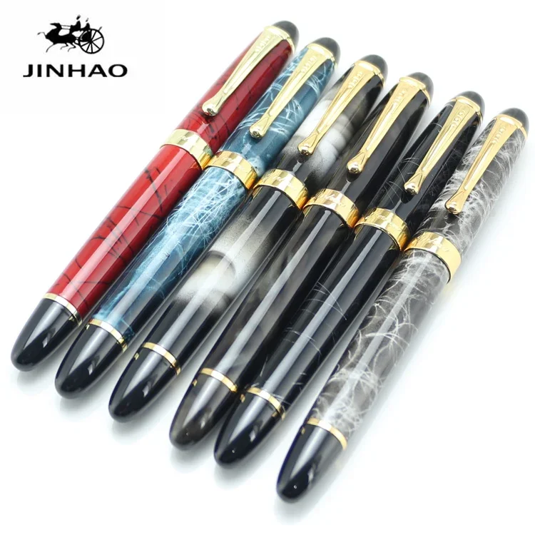 

Ручка шариковая JINHAO X450, полностью стальная, небесно-голубая/черная/Золотая/красная/Розовая/фиолетовая, 22 цвета, школьные и офисные принадлежности