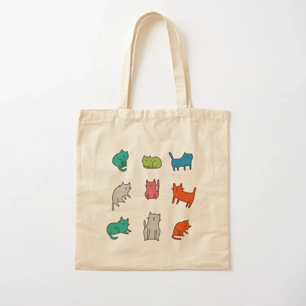 

Cool Cats. Funny cute colorful pet design. Tote Bag canvas bags shopper bags for women Bag