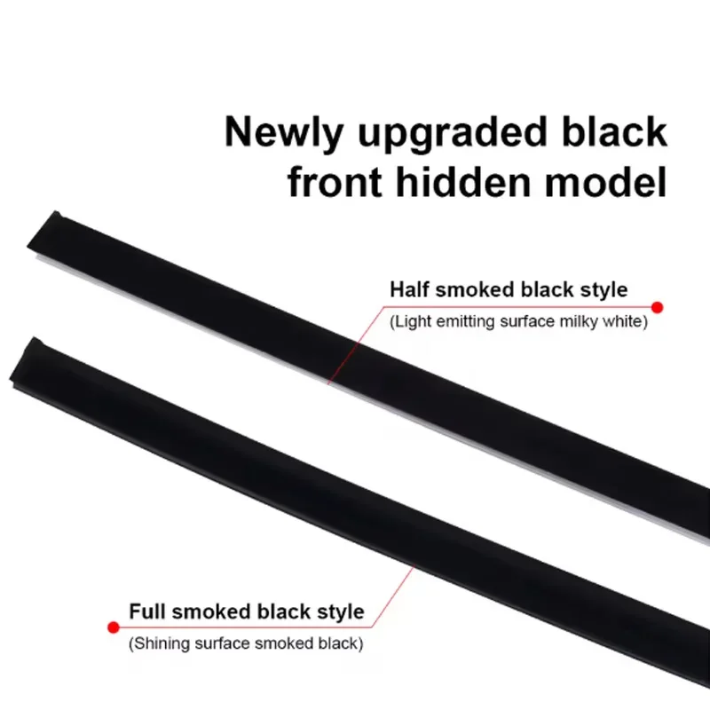 

6/10/14/18/22 in 1Dual Zone LED Car Ambient Light RGB Neon Rainbow Acrylic Car Hidden Ambient Backlight Matt Black Acrylic Light