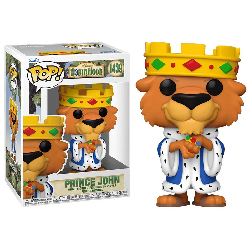 Funko Pop Disney Robin Hood ตัวเลขการกระทําอะนิเมะสัตว์ของเล่นการ์ตูนสะสมรูปสัตว์ตุ๊กตาของเล่นเด็กของขวัญ