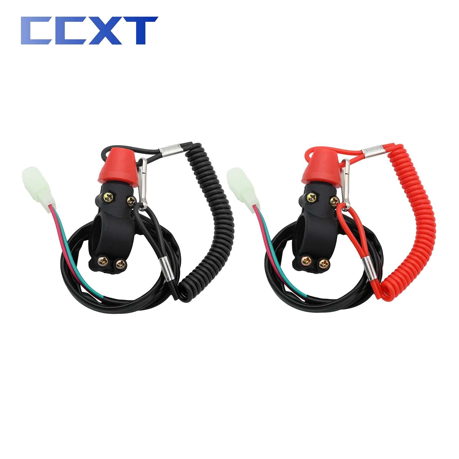 Motorcycle Kill Stop Switch & Safety Tether Cord For 22mm Handlebar Scooter ATV Quad Honda Yamaha Kawasaki Suzuki KTM Universal