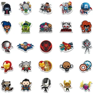Disney The Avengers Marvel Stickers, Graffiti Diy Sticker, Laptop, Phone, Snowboard, Baggage, Refrigerator, Decal, Child toy, Present 12 Main Sales Sticker for Refrigerator - №10