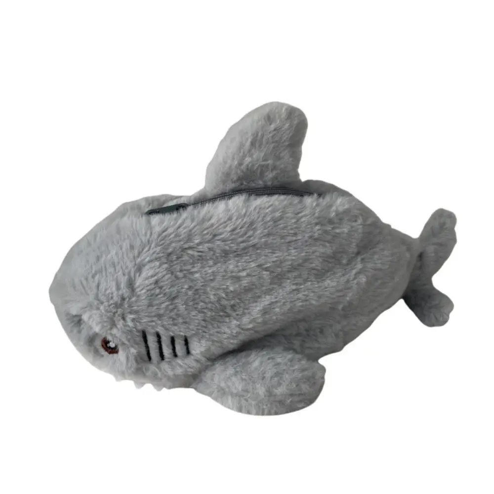 

Makeup Bag Big Shark Plush Pencil Bag Large Capacity Open Mouth Cartoon Pencil Bag Portable Soft Fluffy Pencil Bag School