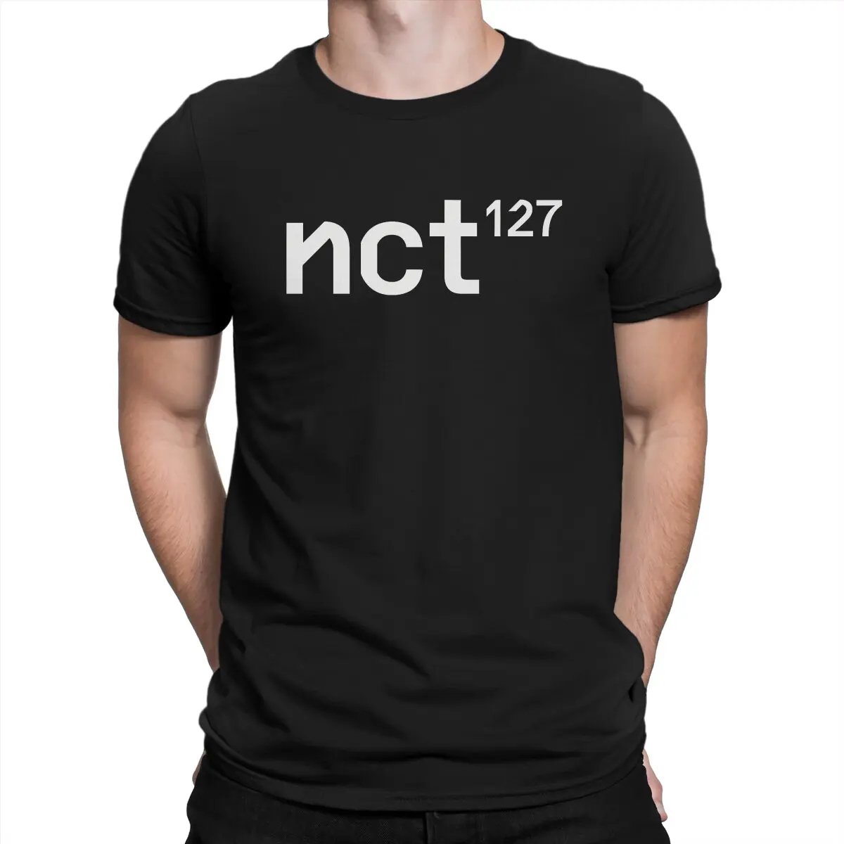 NCT-127 Creative TShirt for Men Regular-Irregular Basic Logo Round Collar Pure Cotton T Shirt Hip Hop Gift Clothes Tops