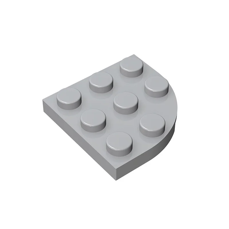 MOC-Round Corner Building Blocks Kit, High-Tech Plate Bricks, Particle Puzzle, DIY brinquedos para crianças, presente de aniversário para crianças, 30357, 3x3, 10 peças