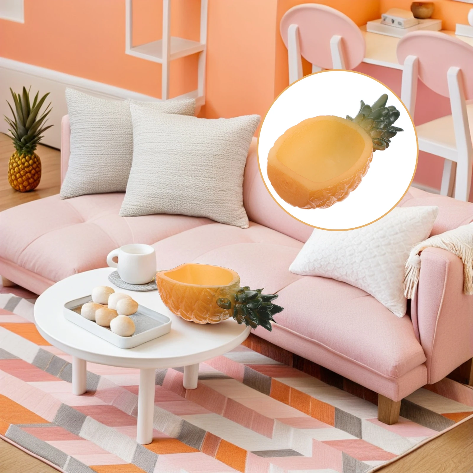 

6Pcs Miniature Fruit Bowls Pineapple Shape Kitchen Accessories Pretend Play Mini Kitchen Dishes Small Household Decorations