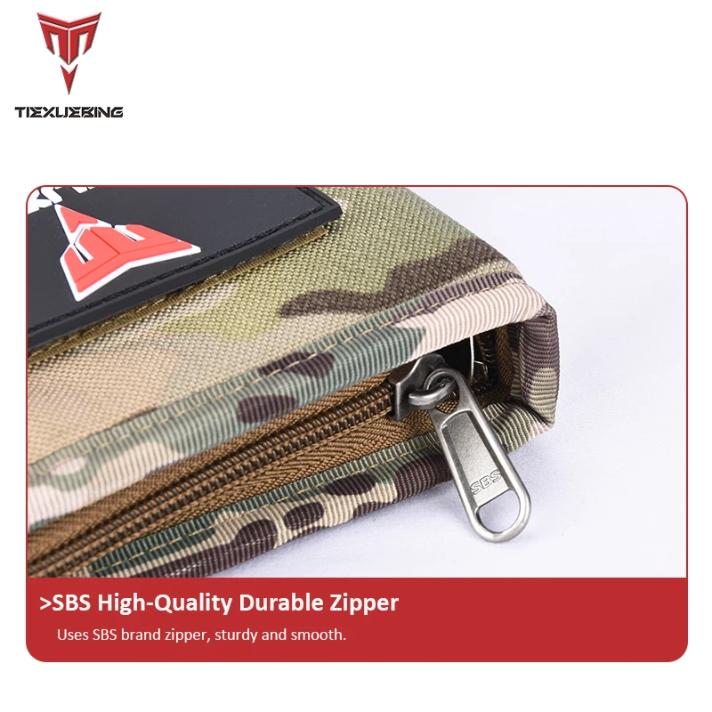 Tiexuebing A6 Tactical Notebook with SBS Zippered Padfolio Ring Binder Loose-Leaf Paper Weatherproof Notepad view 2