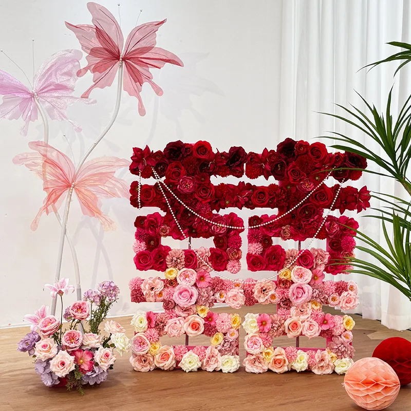 Wedding Diy simulation flower landing happy character ornament