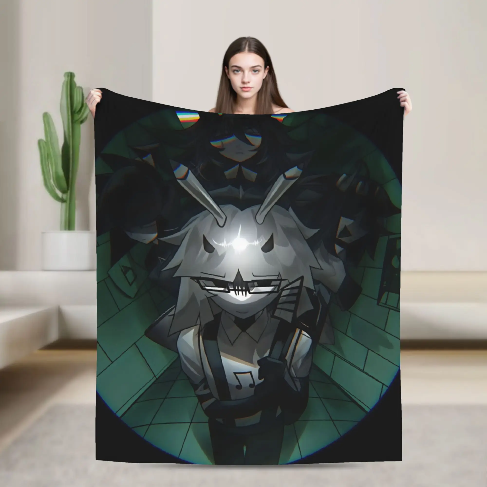 Fundamental Paper Education Anime Flannel Blanket  Soft Warm Bedding Throws for Bedroom Decorative Bedspread Sofa Bed Cover