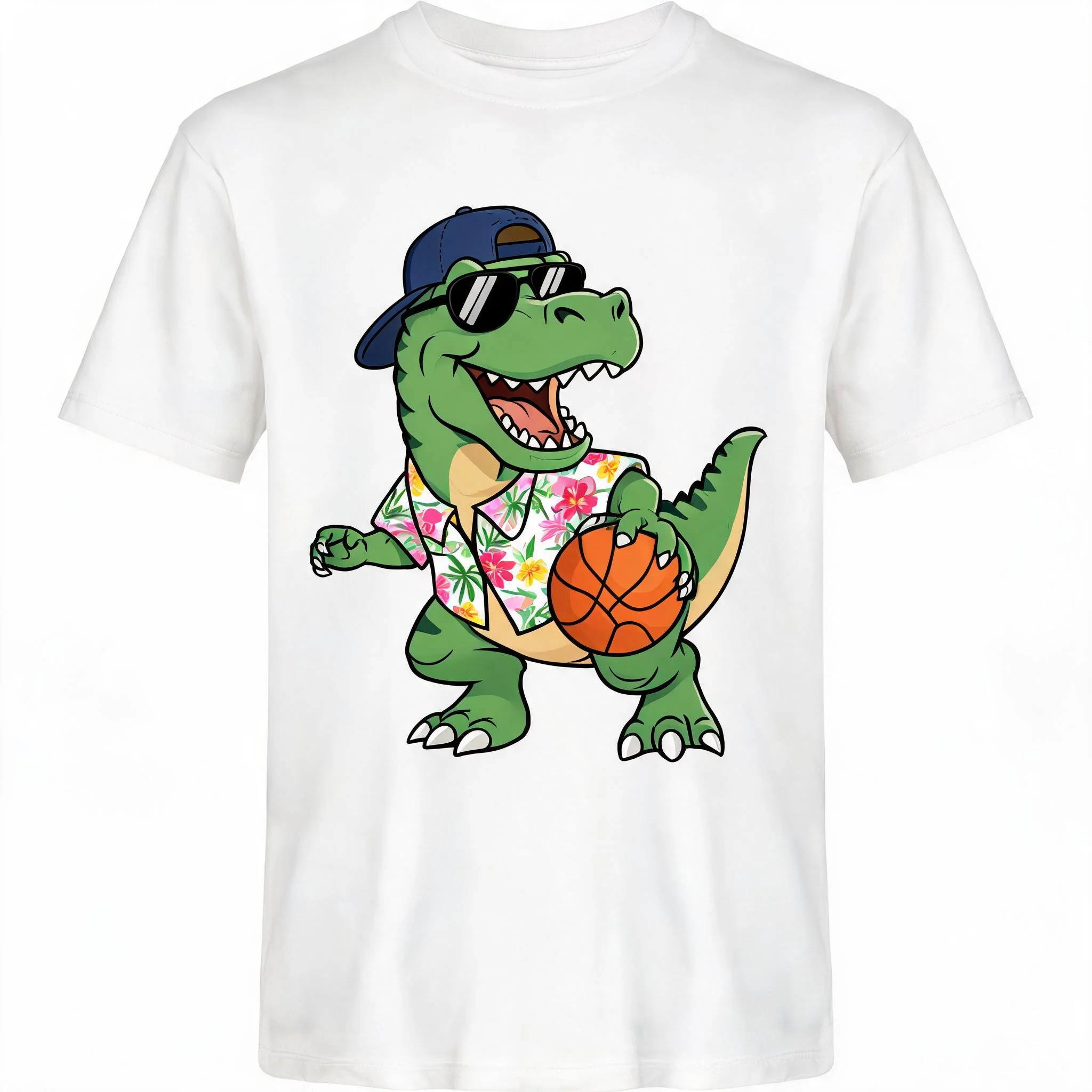 Cool T-Rex Dinosaur Basketball T-Shirt Print Original Design Gifts T Shirts Vintage T Shirt Funny Shirt Camisas Streetwear